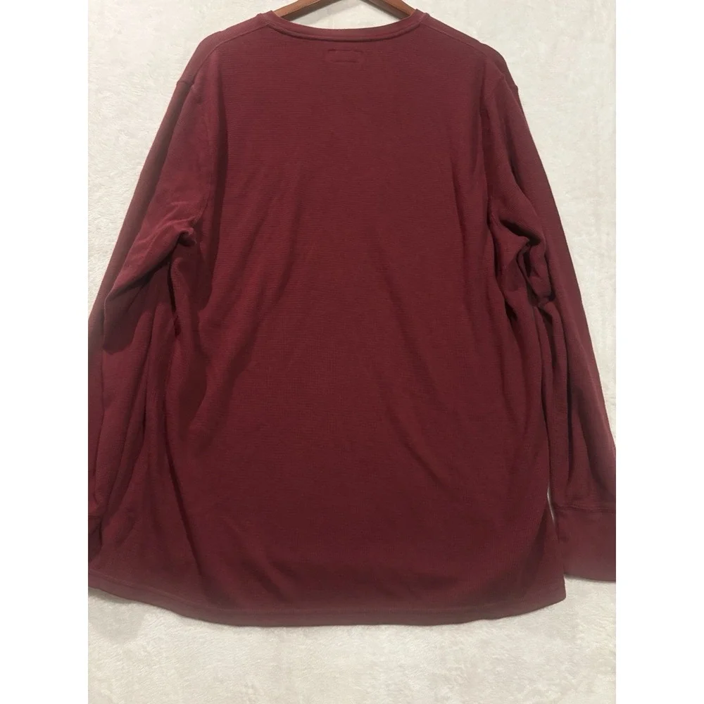 Polo Ralph Lauren Men's Shirt 2XL Sleepwear Long Sleeve Logo Pony‎ Maroon Red
